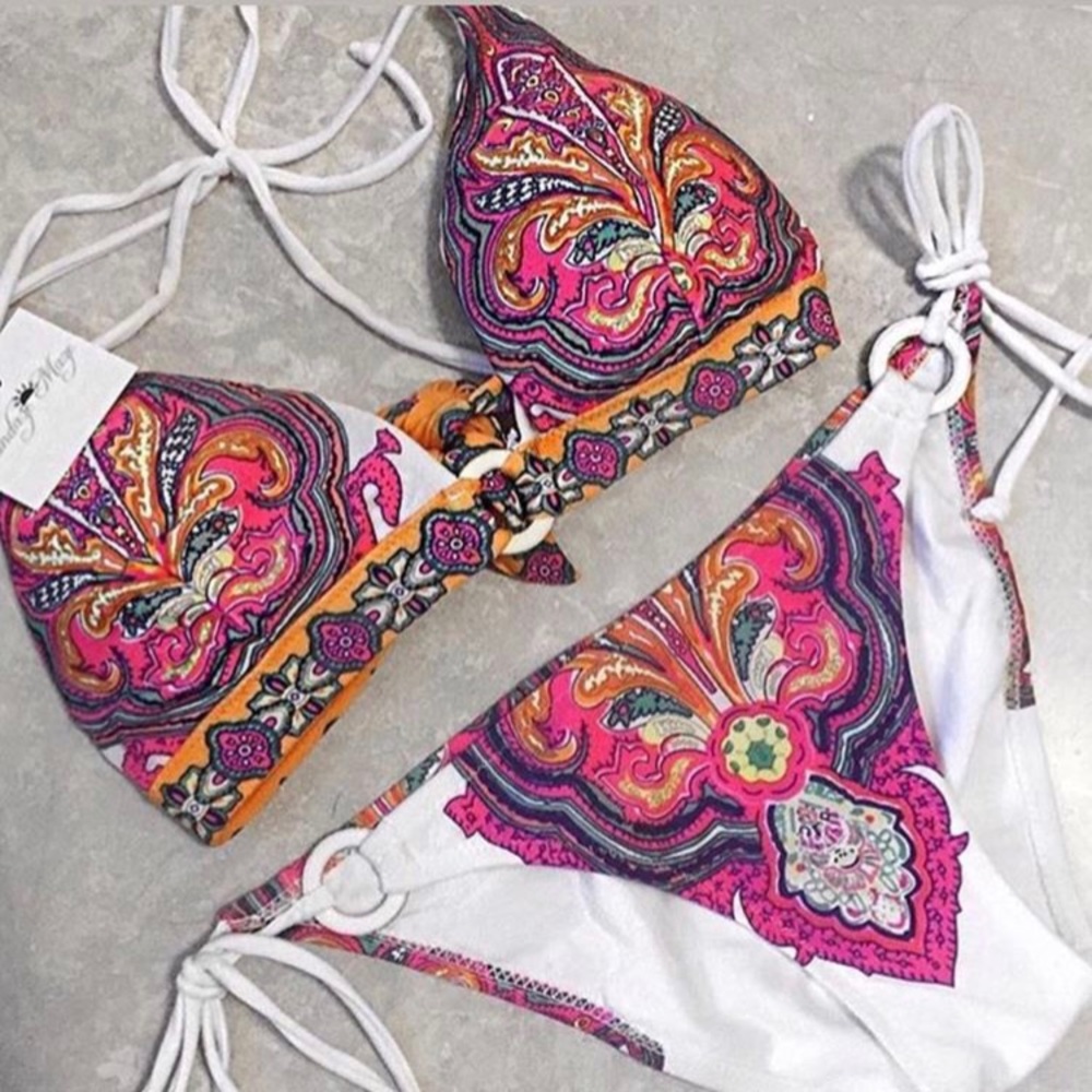 Pattern two piece bikini
